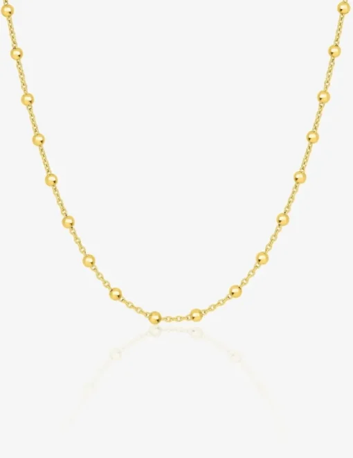 Collier or 375‰ détail fine boule SO OR