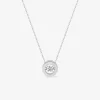 Collier or blanc 375 ‰ et anneau tout métal et oxyde de zirconium SO OR