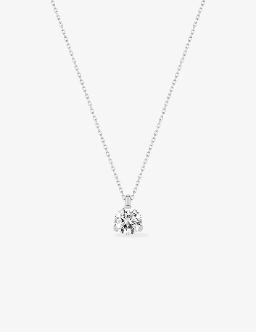 Collier or blanc 375 ‰ et oxyde 6 mm serti deux griffes SO OR