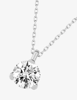 Collier or blanc 375 ‰ et oxyde 6 mm serti deux griffes SO OR