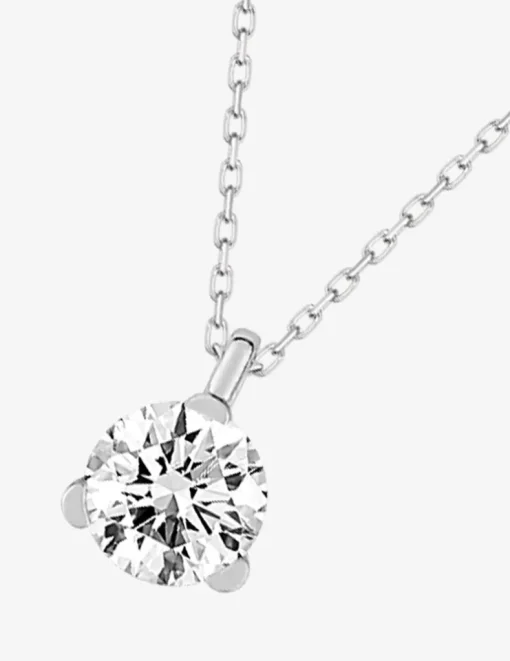 Collier or blanc 375 ‰ et oxyde 6 mm serti deux griffes SO OR