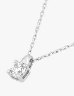 Collier or blanc 750 ‰ et oxyde de zirconium 0,18 ct SO OR