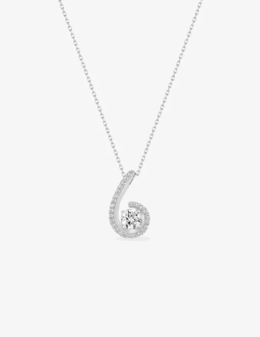Collier or blanc 375 ‰ et oxydes de zirconium SO OR