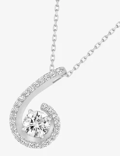 Collier or blanc 375 ‰ et oxydes de zirconium SO OR