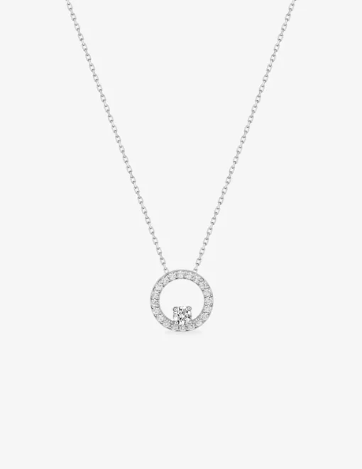 Collier or blanc 750 ‰, oxyde de zirconium SO OR