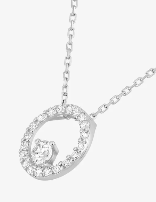 Collier or blanc 750 ‰, oxyde de zirconium SO OR