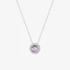 Collier or blanc 375 ‰ oxydes de zirconium et améthyste SO OR