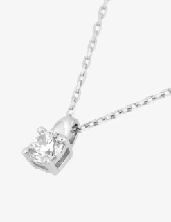 Collier or blanc 375 ‰ oxydes de zirconium 3,5 mm SO OR