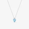 Collier or blanc 375‰ et topaze cœur SO OR