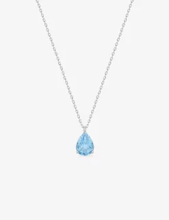 Collier or blanc 375‰ et topaze SO OR