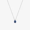 Collier or blanc 750‰ saphir poire SO OR