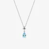 Collier or blanc 375‰ topaze goutte et oxyde fantaisie SO OR