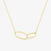 Collier or jaune 375 ‰ anneaux entrelacés SO OR
