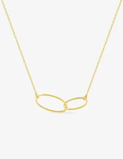 Collier or jaune 375 ‰ anneaux entrelacés SO OR