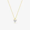 Collier or jaune 375 ‰ avec oxyde de zirconium en forme de cœur SO OR