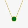 Collier or jaune 750 ‰ et malachite SO OR