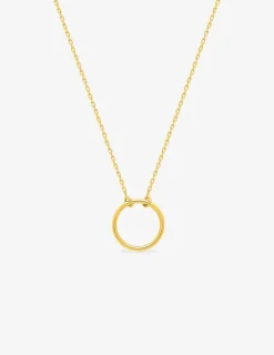 Collier or jaune 375 ‰ et motif pendant anneau SO OR