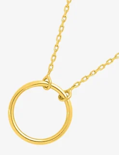Collier or jaune 375 ‰ et motif pendant anneau SO OR
