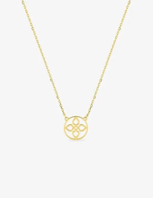 Collier or jaune 375 ‰ et motif découpe fantaisie SO OR