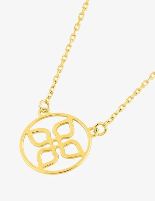 Collier or jaune 375 ‰ et motif découpe fantaisie SO OR