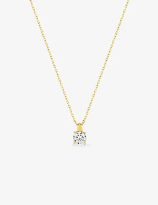 Collier or jaune 375 ‰ et oxyde 4.75 mm serti quatre SO OR
