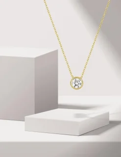 Collier or jaune 375 ‰ et oxyde 4,75 mm serti clos SO OR