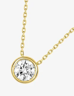 Collier or jaune 375 ‰ et oxyde 4,75 mm serti clos SO OR