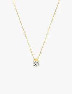 Collier or jaune 375 ‰ et oxydes de zirconium SO OR