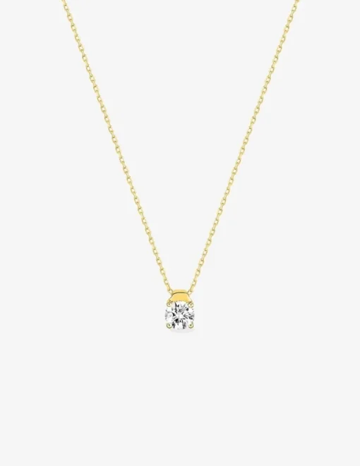 Collier or jaune 375 ‰ et oxydes de zirconium SO OR