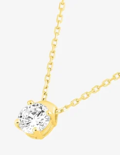 Collier or jaune 375 ‰ et oxydes de zirconium SO OR