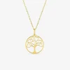 Collier or jaune 375 ‰ et pendentif arbre de vie SO OR