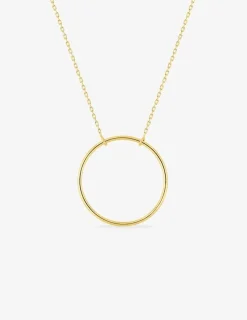 Collier or jaune 375 ‰ et pendentif cercle SO OR