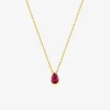 Collier or jaune 750 ‰ et rubis SO OR