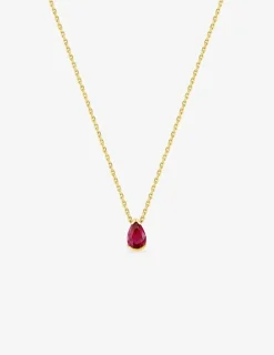 Collier or jaune 750 ‰ et rubis SO OR