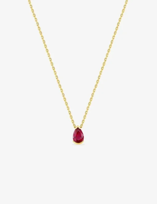 Collier or jaune 750 ‰ et rubis SO OR