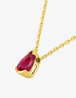 Collier or jaune 750 ‰ et rubis SO OR