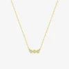 Collier or jaune 375 ‰ et trilogie oxydes de zirconium SO OR