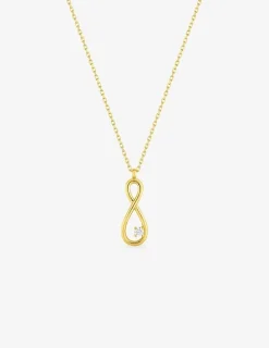 Collier or jaune 375 ‰ motif ajouré et oxyde de zirconium SO OR