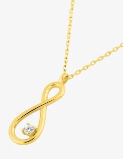 Collier or jaune 375 ‰ motif ajouré et oxyde de zirconium SO OR
