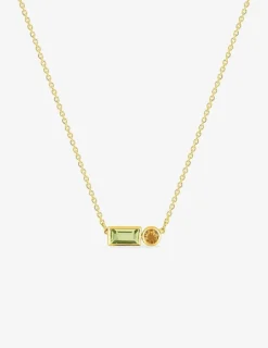 Collier or jaune 750 ‰ péridot et citrine SO OR