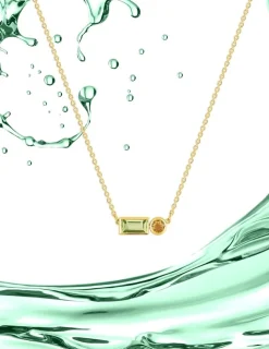 Collier or jaune 750 ‰ péridot et citrine SO OR