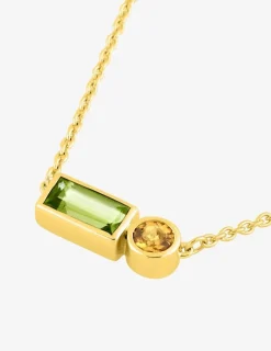 Collier or jaune 750 ‰ péridot et citrine SO OR