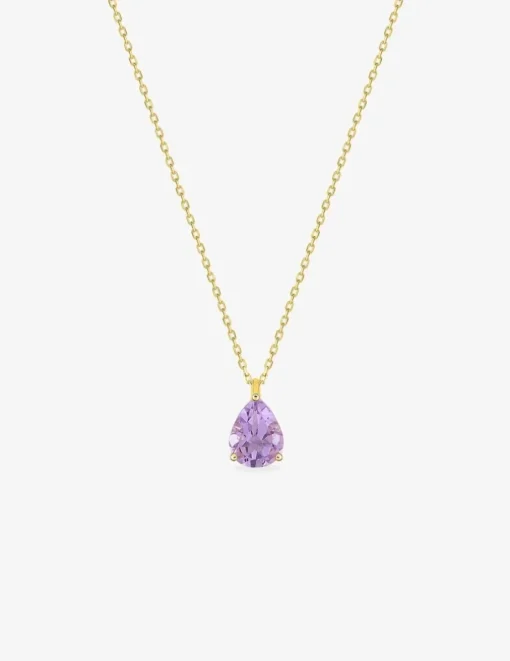 Collier or jaune 375‰, améthyste SO OR