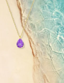 Collier or jaune 375‰, améthyste SO OR