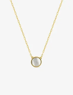 Collier or jaune 375‰ et cercle nacre SO OR
