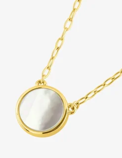 Collier or jaune 375‰ et cercle nacre SO OR