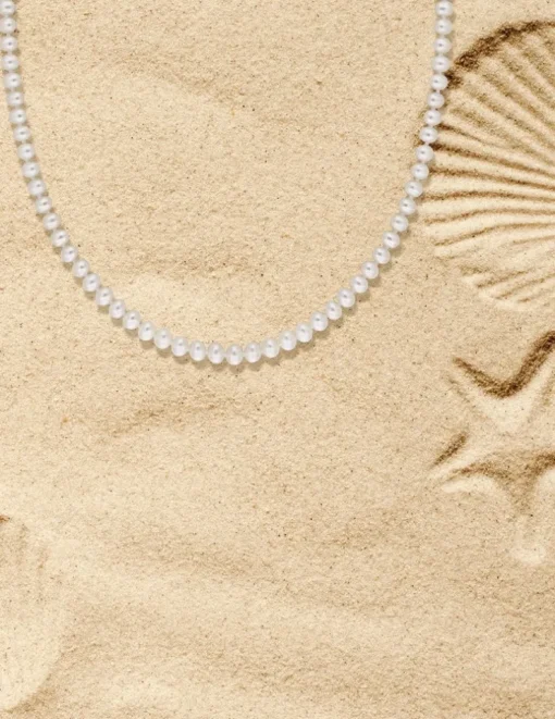 Collier or jaune 375‰ et perles 5 - 5,5 mm SO OR