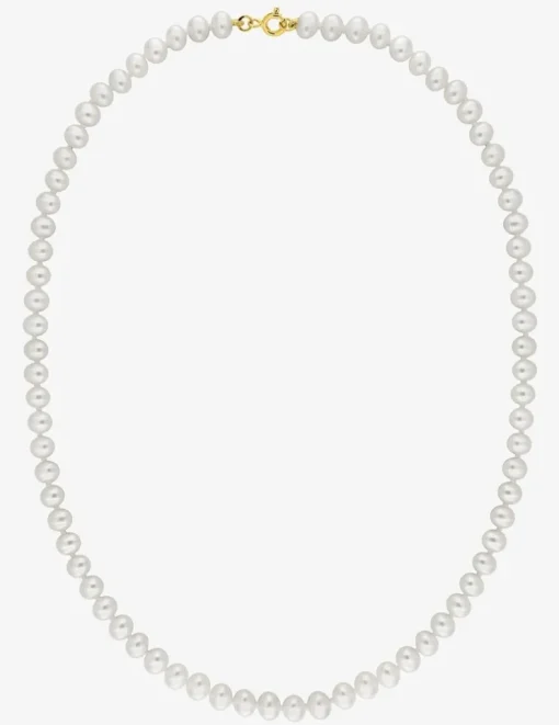 Collier or jaune 375‰ et perles 5 - 5,5 mm SO OR