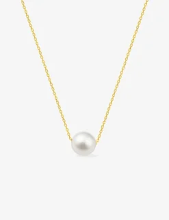 Collier or jaune 375‰ et perle 8 mm SO OR