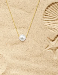Collier or jaune 375‰ et perle 8 mm SO OR